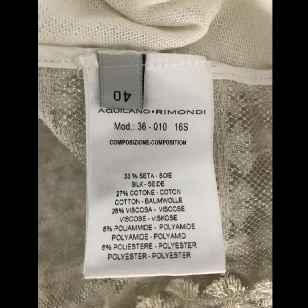 Aquilano Rimondi Women's Cardigan Sweater Ivory 40 - Picture 7 of 12